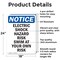 Signmission Electric Shock Hazard Risk Swim OSHA Notice Sign, Aluminum, 18in W x 24in L, 2PK OS-2PACK-NS-A-1824-V-11640 - alternate 3